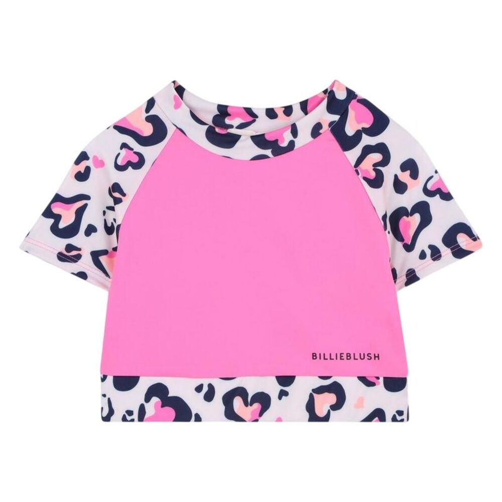Billieblush Childrens/Kids Leopard Print Boxy T-Shirt / Pink